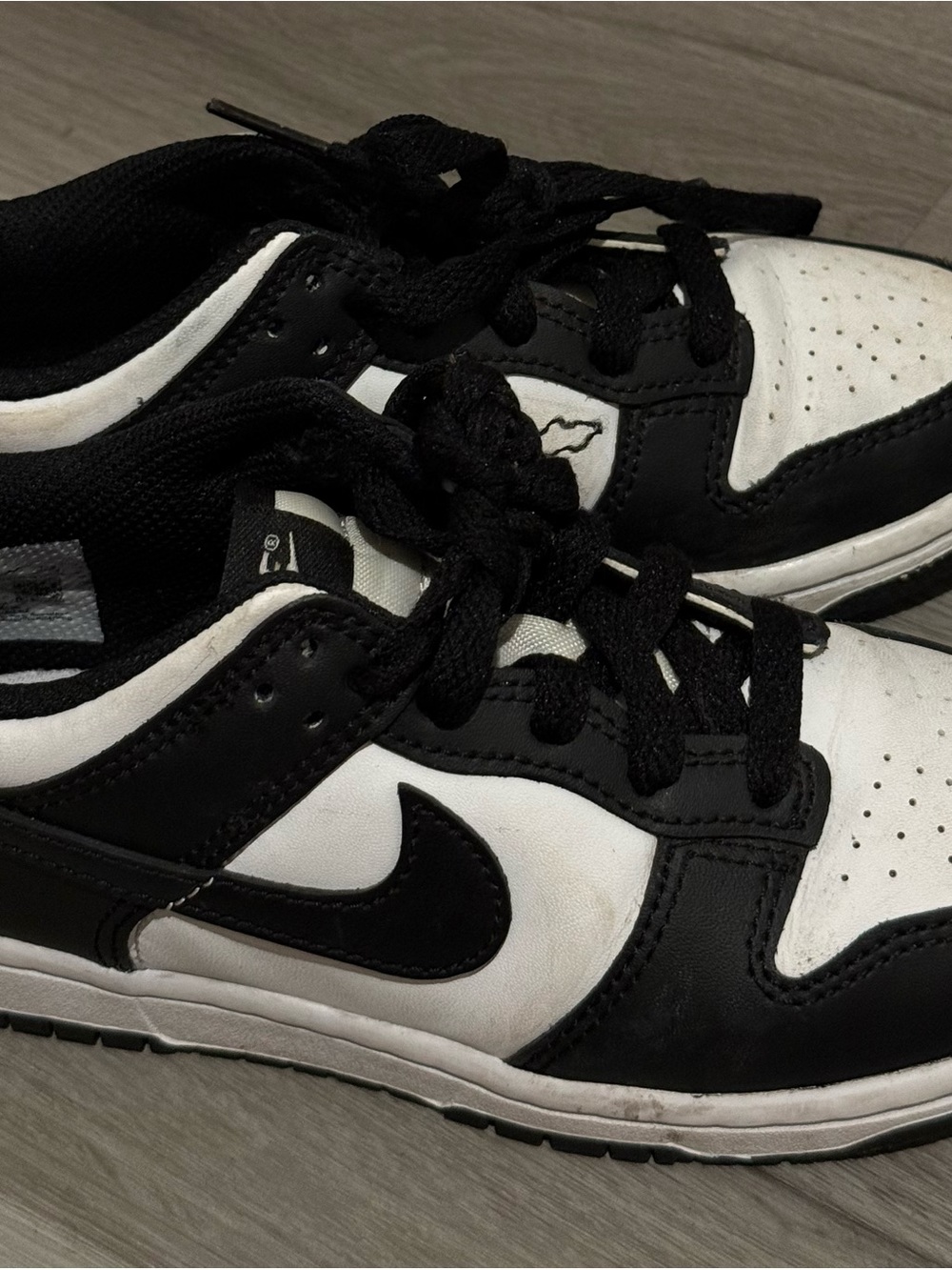 Nike Kids Black and White Low-Top Sneakers